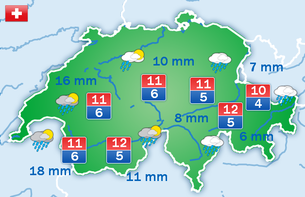 Weersverwachting voor vrijdag Weersverwachting voor vrijdag